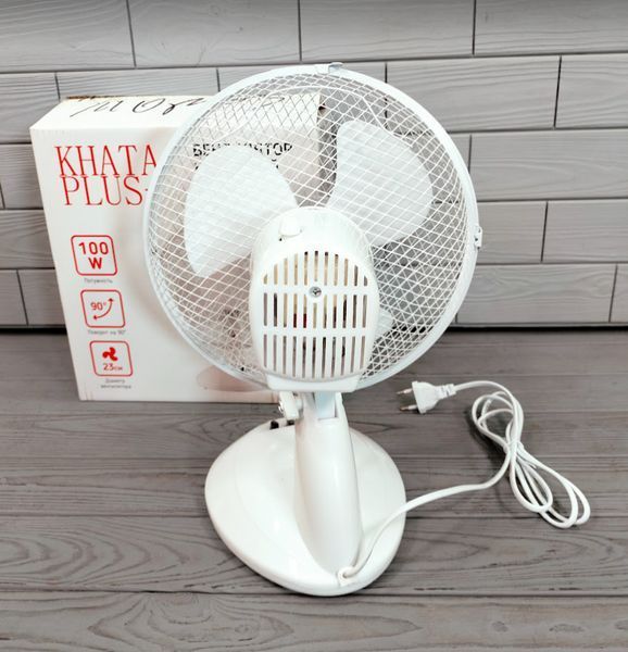 Настольный трехлопастной вентилятор Khata Plus FN 2153 23см 100Вт ( с автоповоротом, 2 скорости) FN 2153 фото