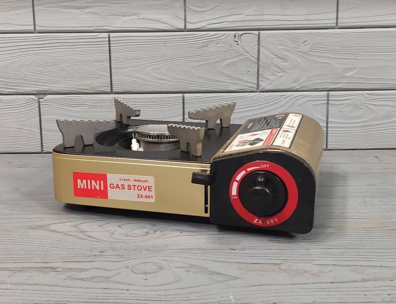 Портативная газовая горелка Mini Gas Stove ZX-001 (R86813) / Туристическая газовая плита R86813 фото