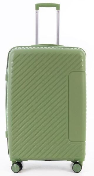 Велика дорожня валіза поліпропілен Travel world 36983L-GR (Green/Зелений) на колесах і кодовим замком R36983L-GR фото