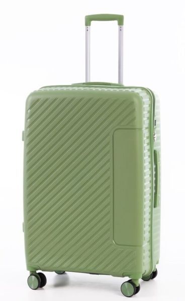 Велика дорожня валіза поліпропілен Travel world 36983L-GR (Green/Зелений) на колесах і кодовим замком R36983L-GR фото