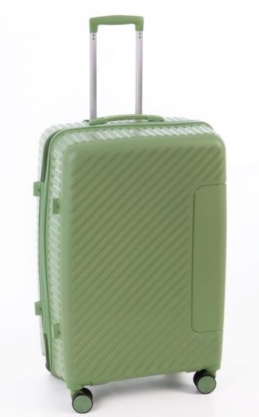 Велика дорожня валіза поліпропілен Travel world 36983L-GR (Green/Зелений) на колесах і кодовим замком R36983L-GR фото