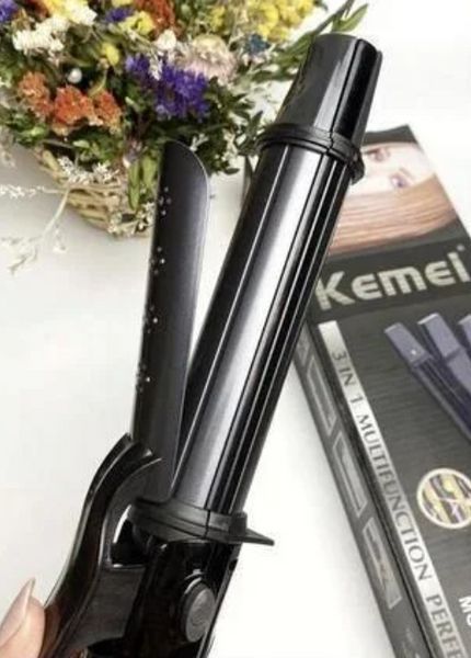 Плойка - утюжок - гофре Kemei GB-KM 988 3в1 Плойка выпрямитель с гофре для волос KM 988 фото