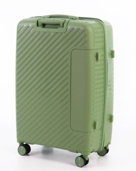 Велика дорожня валіза поліпропілен Travel world 36983L-GR (Green/Зелений) на колесах і кодовим замком R36983L-GR фото