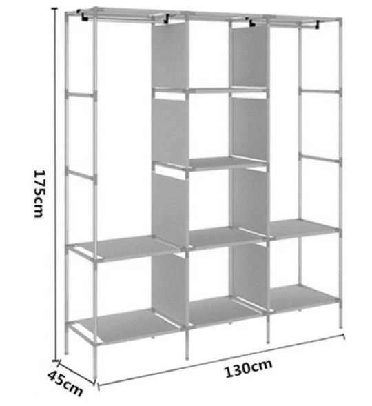 Шкаф складной тканевый на 3 секции Storage Wardrobe 88130 (130х45х175 см) 88130 фото