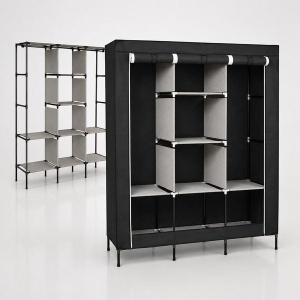 Шкаф складной тканевый на 3 секции Storage Wardrobe 88130 (130х45х175 см) 88130 фото