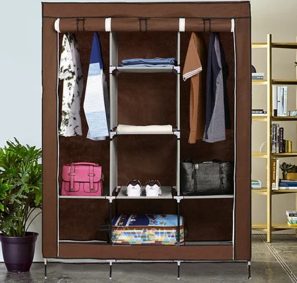 Шкаф складной тканевый на 3 секции Storage Wardrobe 88130 (130х45х175 см) 88130 фото
