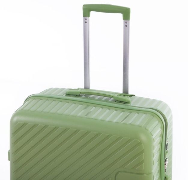 Велика дорожня валіза поліпропілен Travel world 36983L-GR (Green/Зелений) на колесах і кодовим замком R36983L-GR фото