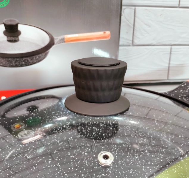 Універсальна сковорода Higher Kitchen НК318 24 см з кришкою й антипригарним гранітним покриттям НК-318 фото