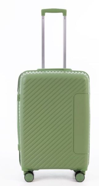 Средний дорожный чемодан полипропилен Travel world 36983М-GR (Green/Зеленый) на колесах и кодовым замком R36983М-GR фото