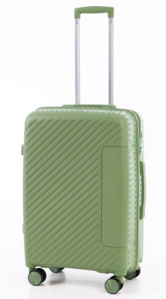 Средний дорожный чемодан полипропилен Travel world 36983М-GR (Green/Зеленый) на колесах и кодовым замком R36983М-GR фото