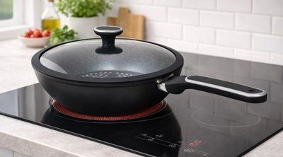 Сковорода глубокая Styleberg ST-3039 28 см 3.3 л с бриллиантовым антипригарным покрытием, черная ST-3039 фото