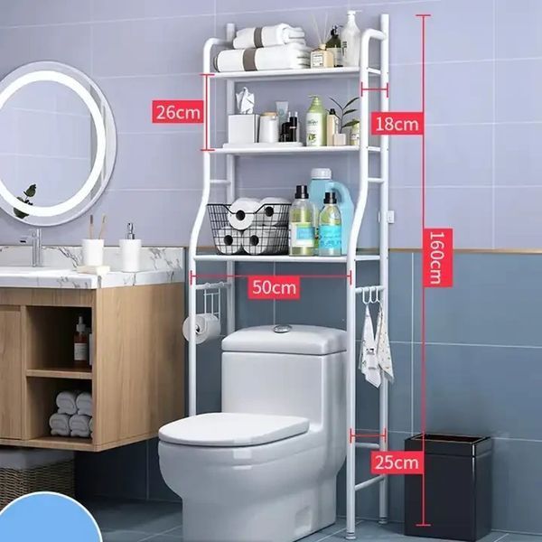 Полка-стеллаж напольная для туалета / Этажерка в туалет над унитазом Toilet Rack R30895 R30895 фото
