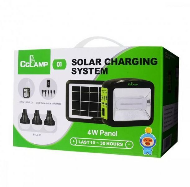 Фонарь кемпинговый аварийный с Power Bank, солнечной панелью и 3 лампочки Cclamp CL-01 CL-01 фото