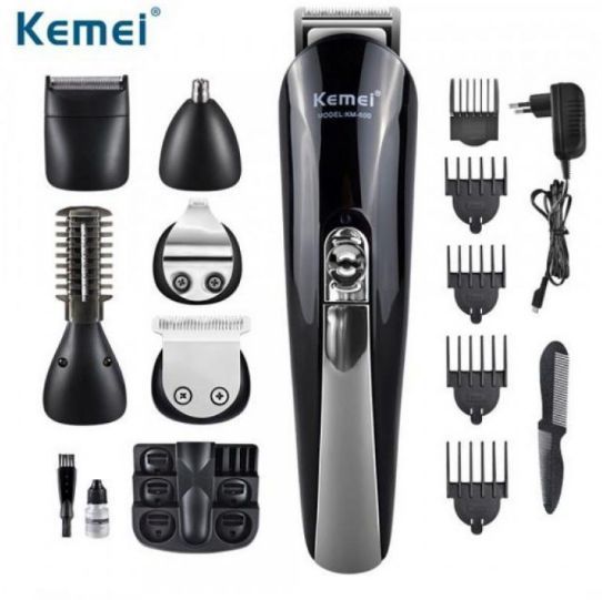 Машинка для стрижки Kemei KM-600 11 в 1 з підставкою, Тример бритва багатофункціональна KM-600 фото