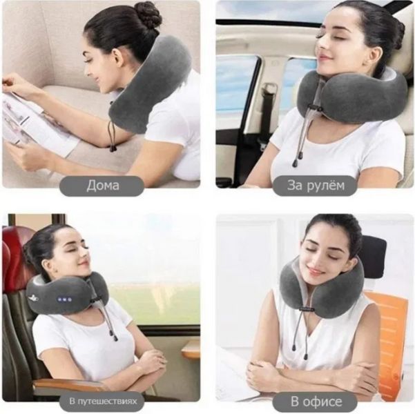 Массажная подушка для шеи (от аккумулятора) Massage Pillow SHAKE (WM-004) Массажер для шеи WM-004 фото