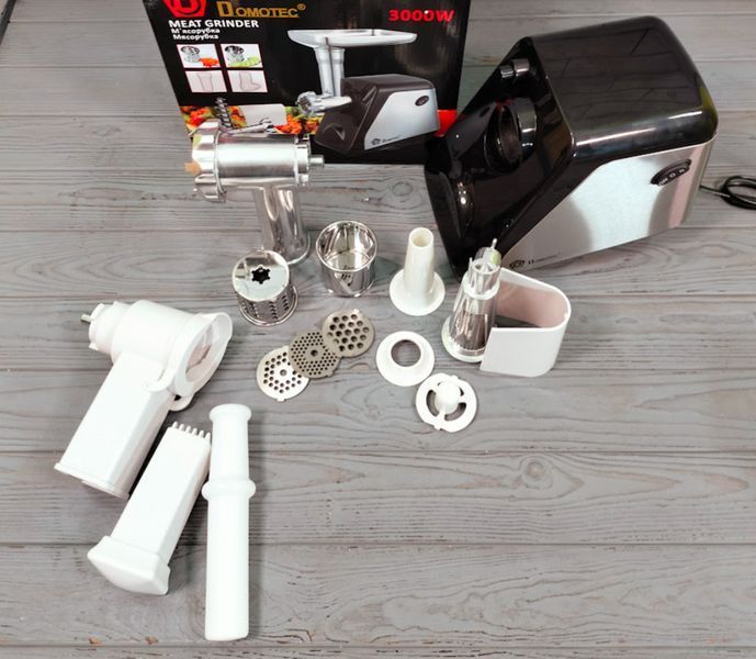 Мясорубка Domotec MS-2024 3000Вт с томатной соковыжималкой, теркой/шинковкой и реверсивными функциями MS-2024 фото