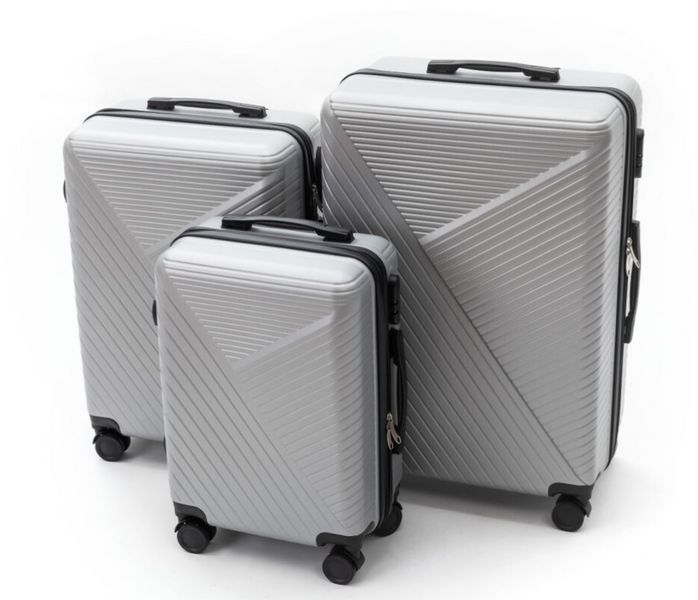 Набір дорожніх валіз 3 шт. ABS-пластик Travel World R33467-GR (сірий) на колесах R33467-GR (Серый) фото