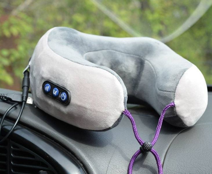 Массажная подушка для шеи (от аккумулятора) Massage Pillow SHAKE (WM-004) Массажер для шеи WM-004 фото