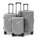 Набір дорожніх валіз 3 шт. ABS-пластик Travel World R33467-GR (сірий) на колесах R33467-GR (Серый) фото 1
