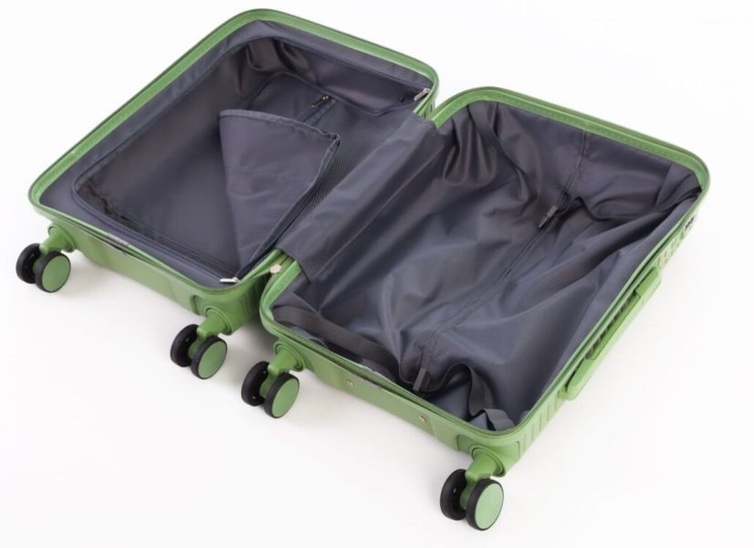 Малый дорожный чемодан полипропилен Travel world R36983S-GR (Green/Зеленый) на колесах и кодовым замком R36983S-GR фото
