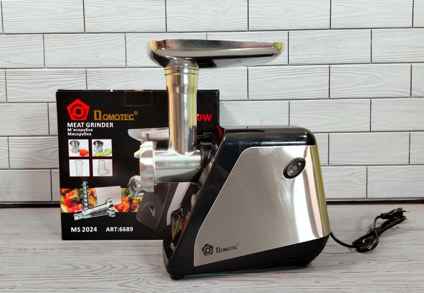 Мясорубка Domotec MS-2024 3000Вт с томатной соковыжималкой, теркой/шинковкой и реверсивными функциями MS-2024 фото
