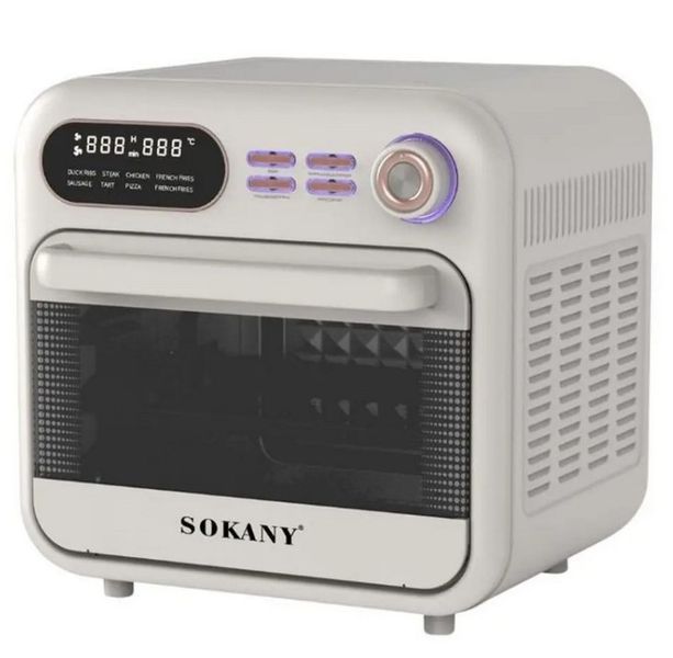 Духовка электрическая Sokany SK-10003 1800Вт, 18л, 80&ndash;200 &deg;C Аэрофритюрница / Фритюрница без масла SK-10003 фото