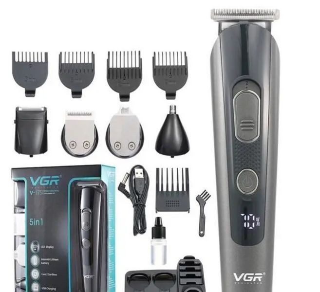 Машинка для стрижки VGR V-175 5в1 / Универсальная машинка для стрижки / Триммер V-175 фото