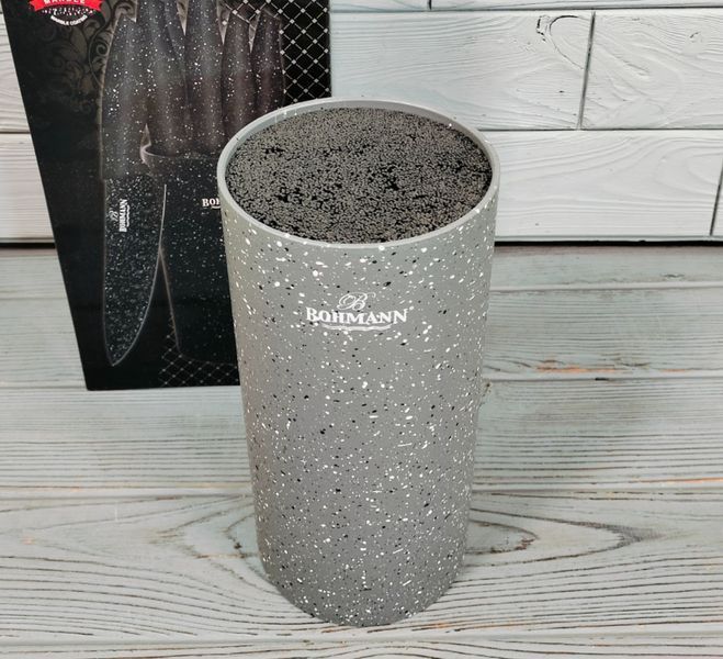 Набор кухонных ножей на подставке Bohmann BH-6165 6 предметов / Ножи на кухню Серый BH-6165-красн фото