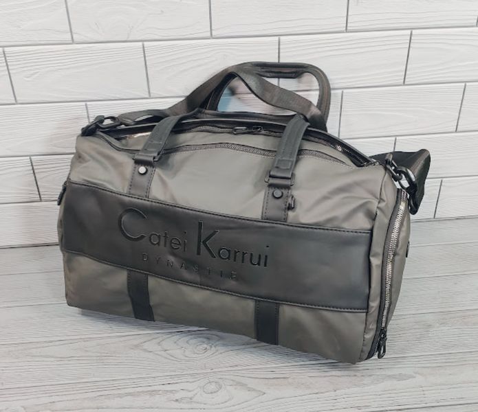 Сумка спортивна/дорожня розмір 45*25*23 см Catei Karrui A-50015/Плечовий ремінь/Відділення для взуття A-50015 - Черн фото