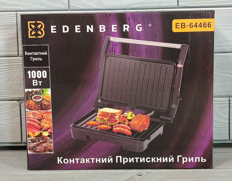 Гриль электрически контактный прижимной Edenberg EB-64466 Открытие на 180&deg; EB-64466 фото