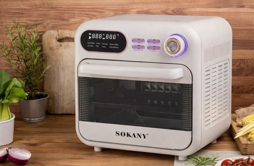 Духовка электрическая Sokany SK-10003 1800Вт, 18л, 80&ndash;200 &deg;C Аэрофритюрница / Фритюрница без масла SK-10003 фото