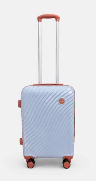 Дорожня валіза маленька S Travel World R42140-S-LB 55&times;38&times;23 см сріблясто-блакитний з коліщатками R42140-S-LB фото