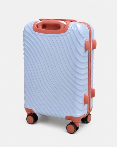 Дорожня валіза маленька S Travel World R42140-S-LB 55&times;38&times;23 см сріблясто-блакитний з коліщатками R42140-S-LB фото