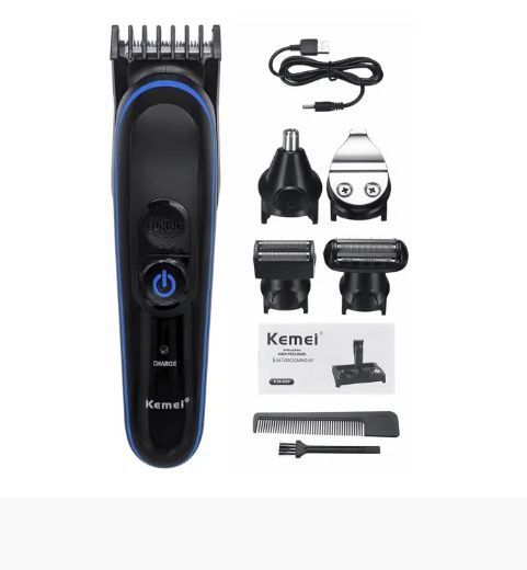 Машинка для стрижки Kemei LFQ-KM-690 5 в 1, Тример бритва багатофункціональна KM-690 фото