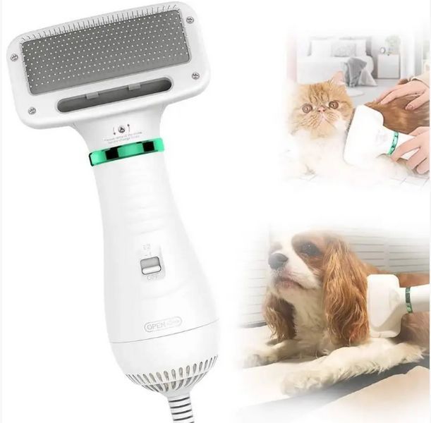 Универсальная Фен - расческа для шерсти животных PET GROOMING DRYER WN-10 фото