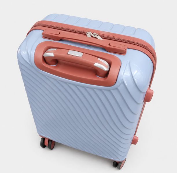 Дорожня валіза маленька S Travel World R42140-S-LB 55&times;38&times;23 см сріблясто-блакитний з коліщатками R42140-S-LB фото