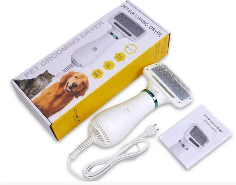 Универсальная Фен - расческа для шерсти животных PET GROOMING DRYER WN-10 фото