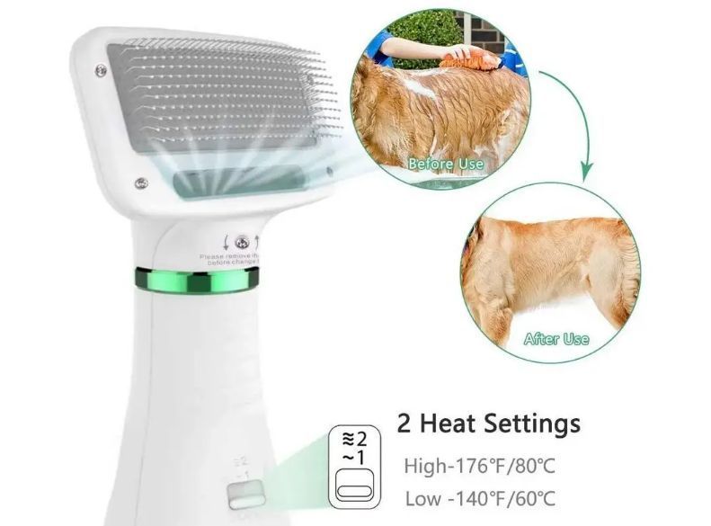 Универсальная Фен - расческа для шерсти животных PET GROOMING DRYER WN-10 фото