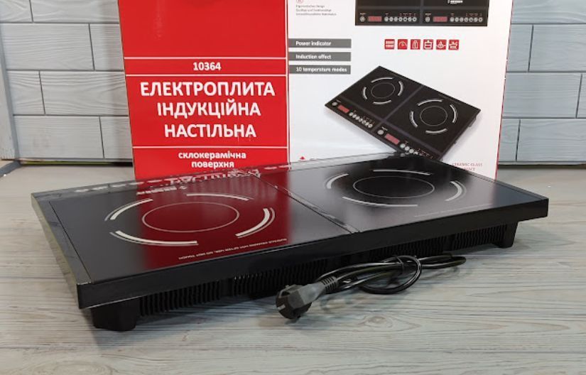 Настольная двухконфорочная индукционная плита Besser Professional 10364, 2000+1500 Вт, стеклокерамика 10364 фото