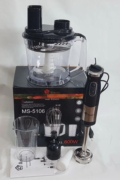 Багатофункціональний занурювальний блендер DOMOTEC MS-5106 800 Вт кухонний комбайн 5 в 1 5106 фото