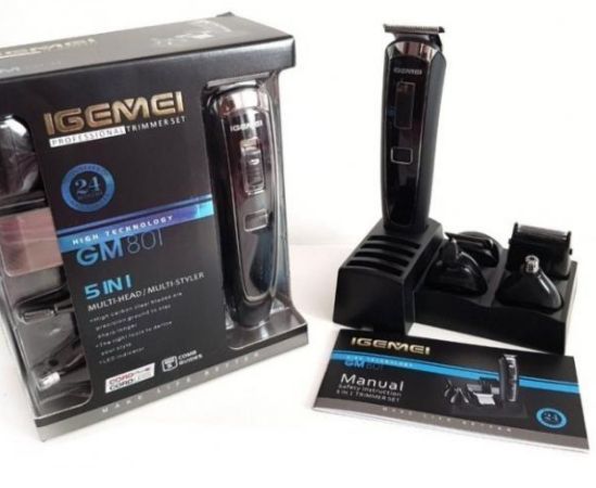 Машинка для стрижки GM-801 5в1 Универсальная машинка для стрижки волос Триммер для бороды GM-801 фото