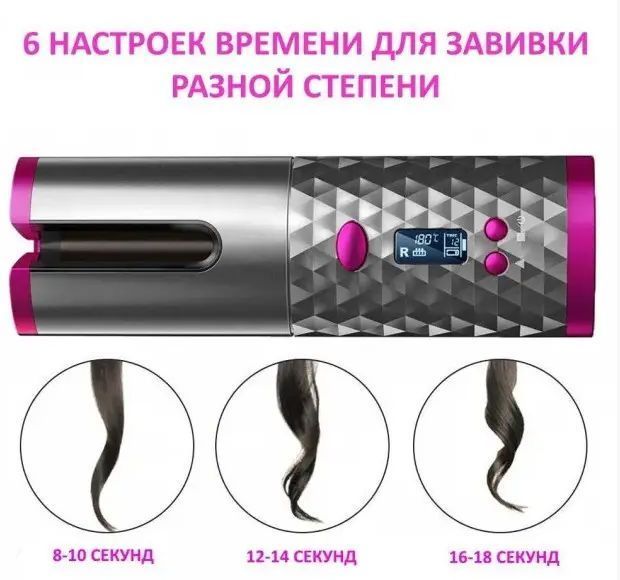 Автоматическая беспроводная плойка для волос RD-060/ Стайлер для завивки волос RD-060 фото