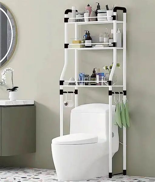 Підлогова полиця для туалету Toilet Rack R30892 органайзер над унітазом для засобів і паперу  R30892 фото