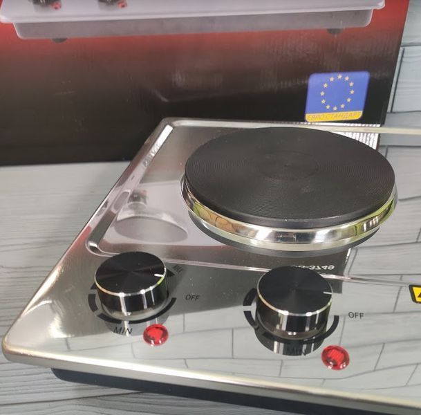 Двухконфорочная электроплита Crownberg CB-3749 (2500 ВТ) Плита электрическая настольная CB-3749 фото