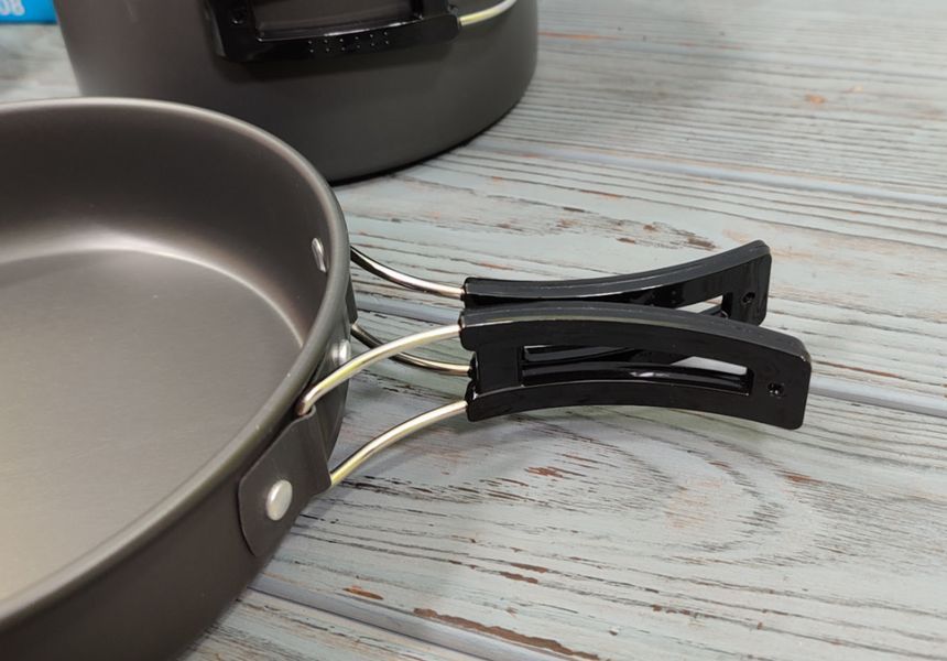 Набор посуды для пикника и туризма Cooking Set DS-308 (9 предметов) / Посуда для путешествий DS-308 фото