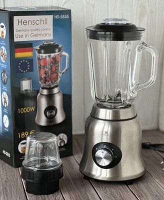 Блендер кухонный стационарный с кофемолкой 1000 Вт 1,5л Henschll HS-5555 / Шейкер для коктейлей и смузи HS-5555 фото