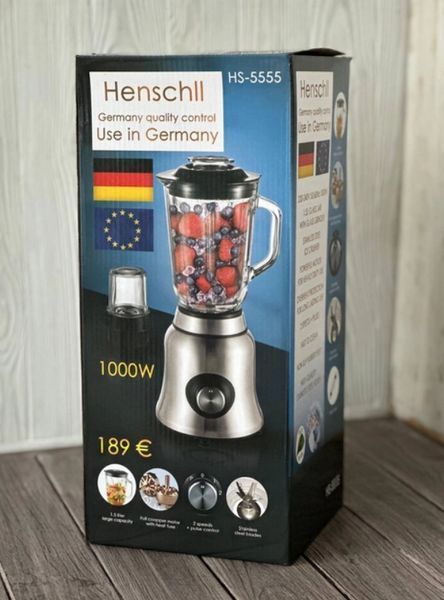 Блендер кухонный стационарный с кофемолкой 1000 Вт 1,5л Henschll HS-5555 / Шейкер для коктейлей и смузи HS-5555 фото