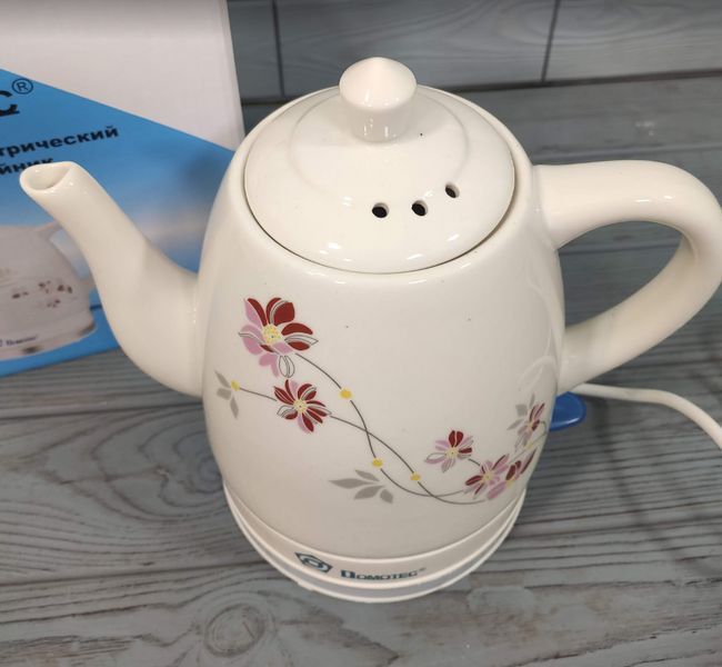 Чайник электрический с керамическим корпусом 1,5л 1500W Domotec MS-5054 Электрочайник керамический MS-5054 фото