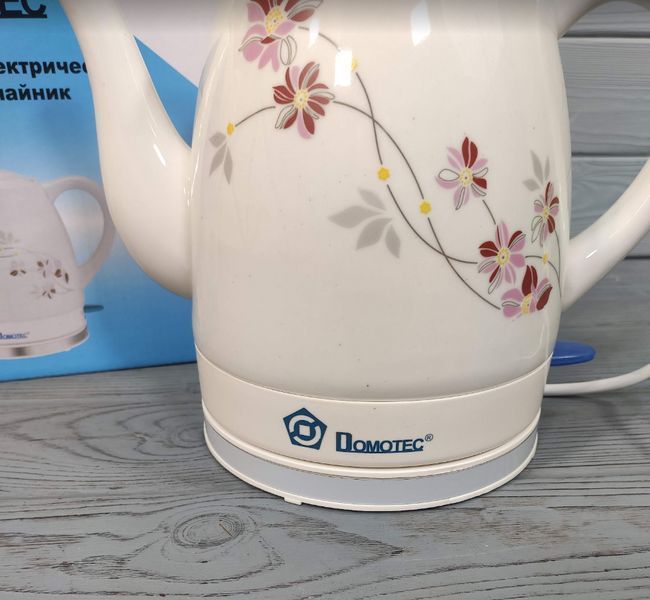 Чайник электрический с керамическим корпусом 1,5л 1500W Domotec MS-5054 Электрочайник керамический MS-5054 фото