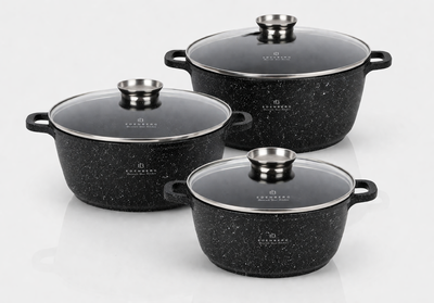 Великі каструлі Edenberg EB-8152 з кришками та антипригарним покриттям 10 л, 13,5 л и 18,5 л EB-8152 фото